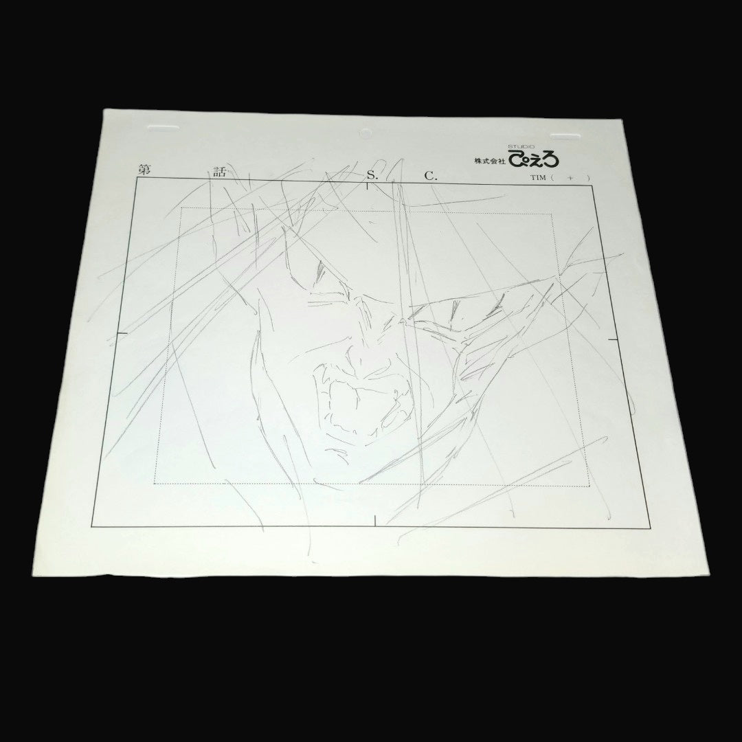 Yu Yu Hakusho: Raizen vs Yusuke animation layout genga pan set 8 pc Yoshihiro Togashi (Rare)