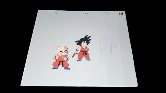 Dragonball: kid goku & krillin animation cel