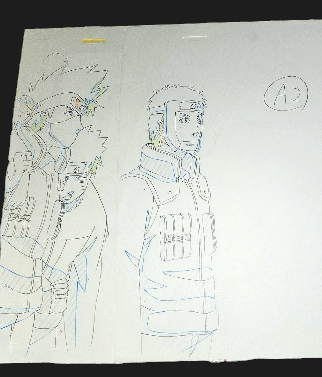 Naruto Shippuden: Yamato + Kakashi + Naruto animation 4 pc genga