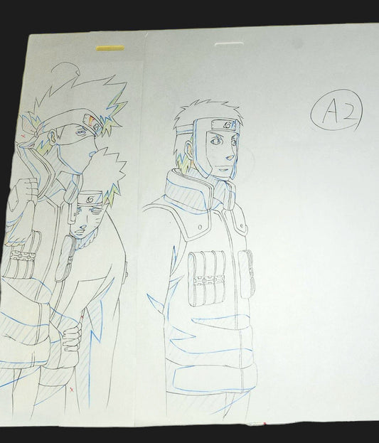 Naruto Shippuden: Yamato + Kakashi + Naruto animation 4 pc genga