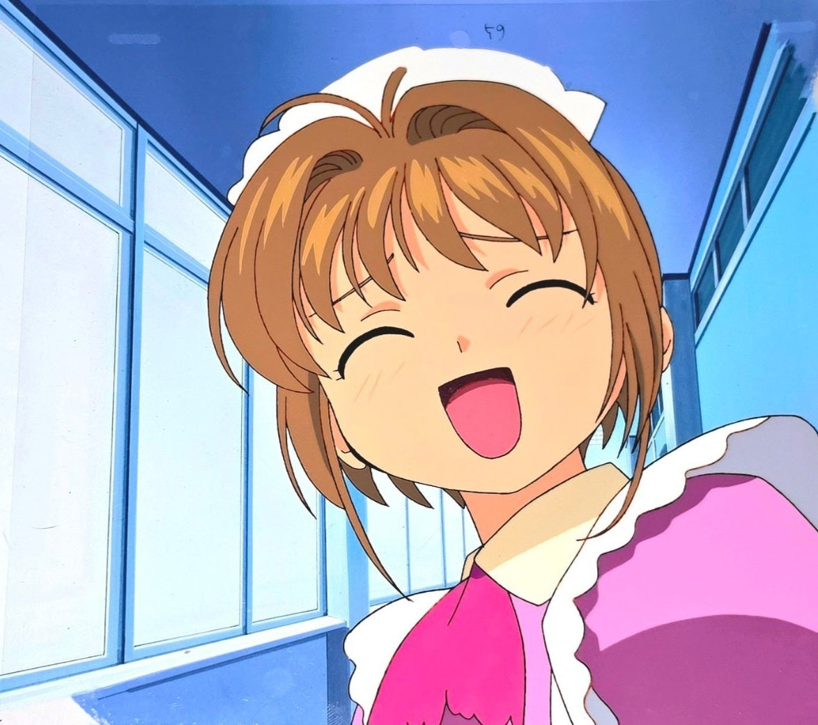 CardCaptor Sakura: Sakura Kinomoto animation cel w background
