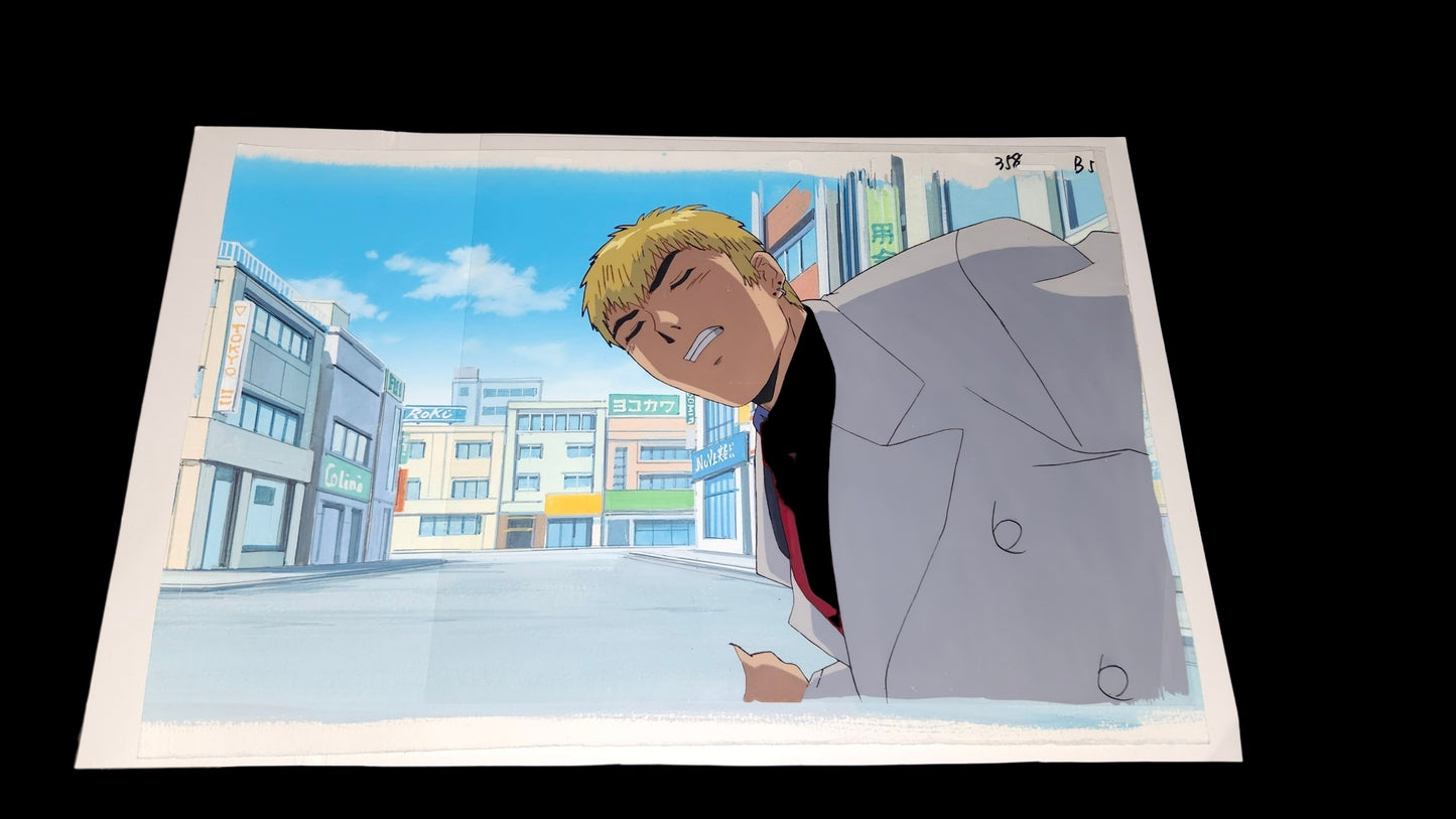 GTO Great Teacher Onizuka: Onizuka Animation Cel Ep 1 + hand painted background