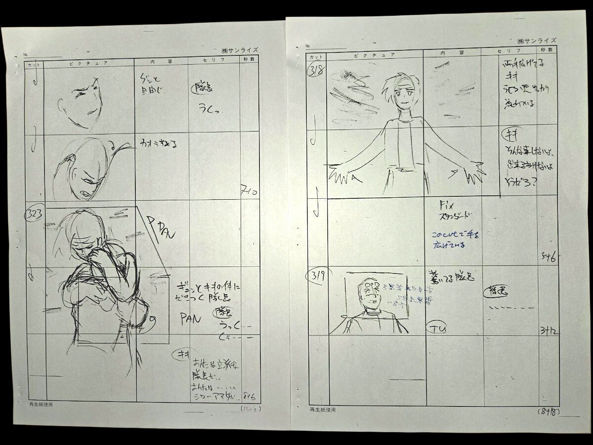 Mobile Suit Gundam- The 08th MS Team: Episode 12 storyboards "Last Resort"  production material